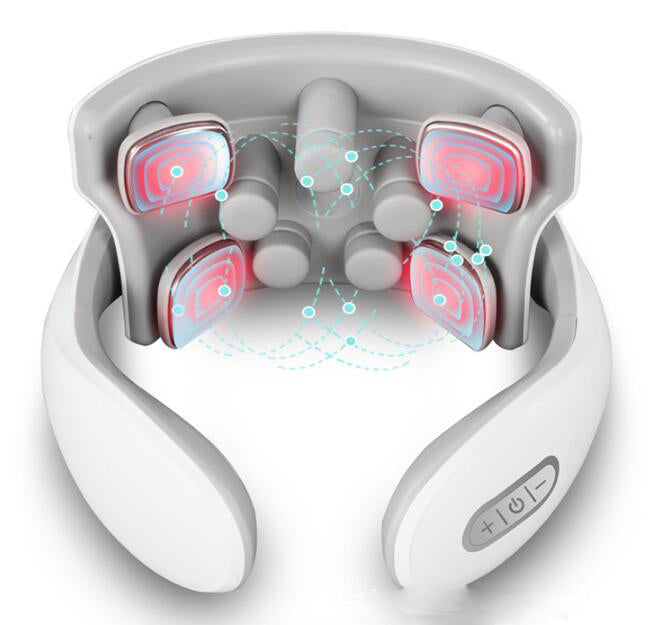 Soothing infrared heat warms up tight trapezius muscles