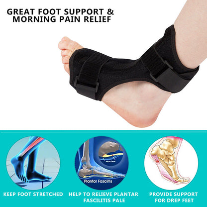 Adjustable Foot Drop Ankle Brace with Bendable Support
