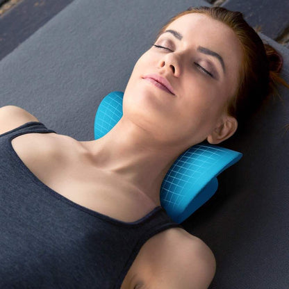 C-Shape Acupressure Neck Pillow - 6-Point Massage, No Power