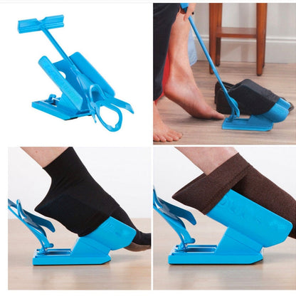Sock Aid & Shoe Horn Kit - Put Socks On Without Bending