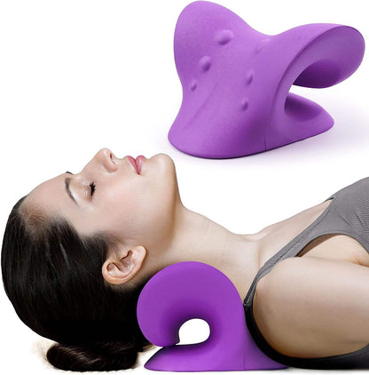 C-Shape Acupressure Neck Pillow - 6-Point Massage, No Power